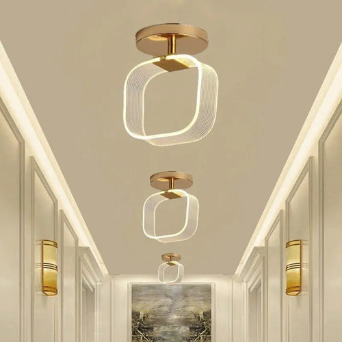 plafonnier LED moderne acrylique géométrie linéaire
