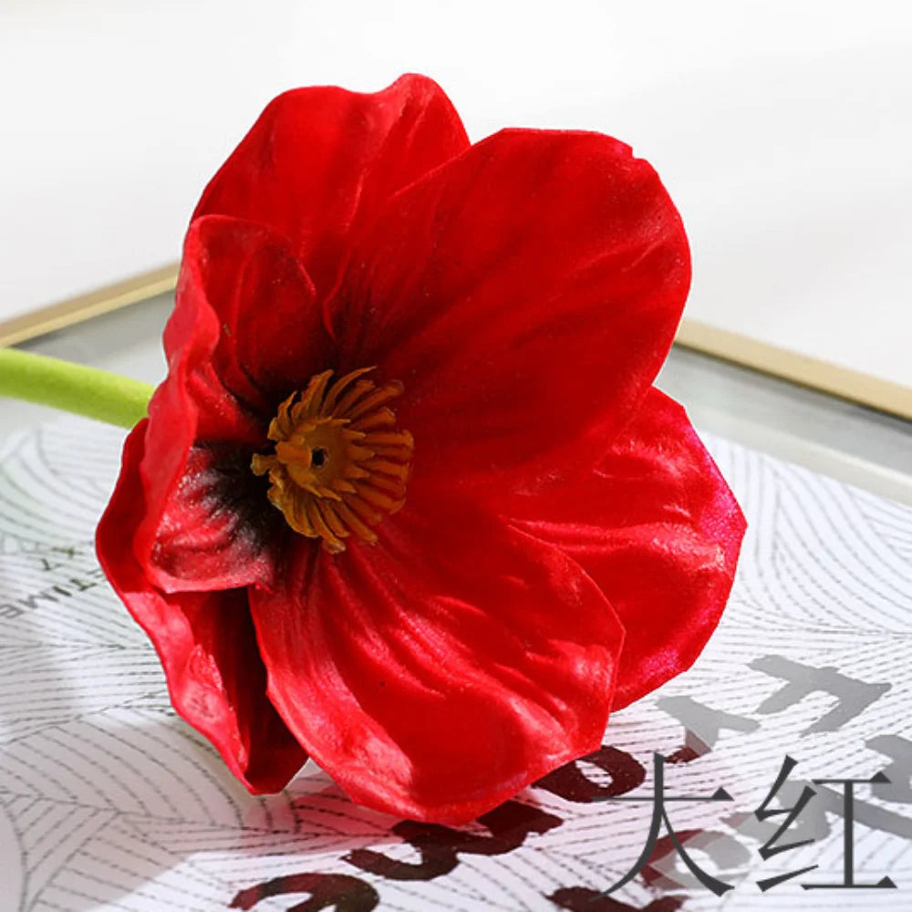 fleur de pavot artificielle pour décoration de mariage et intérieure - vue 12 sur 14