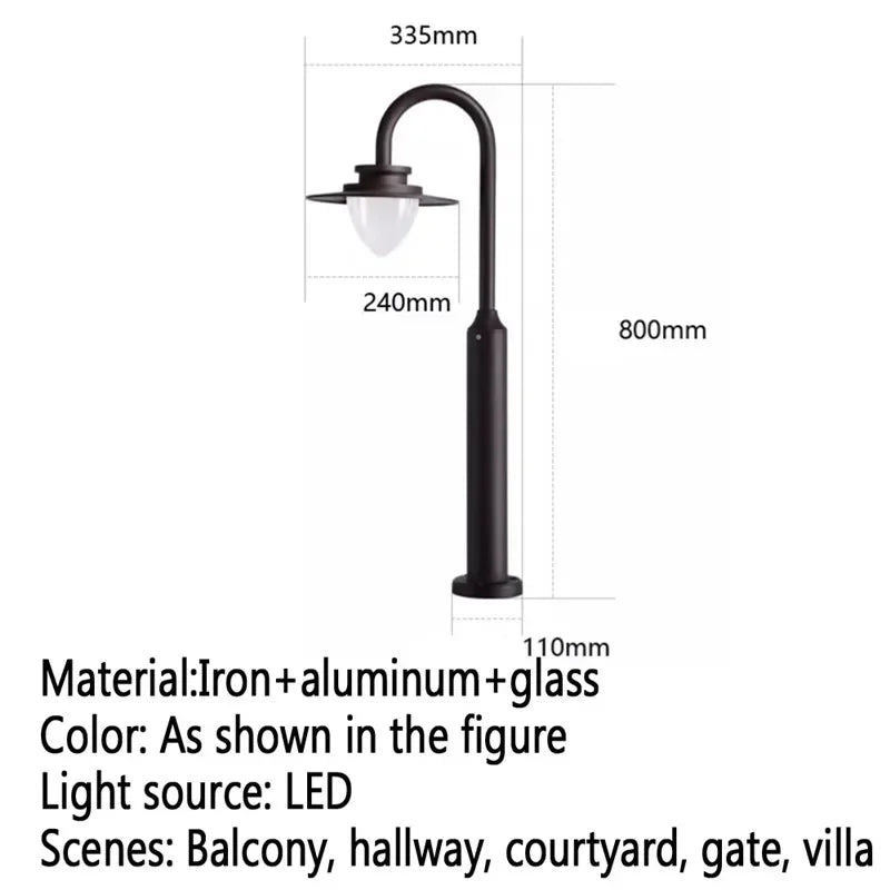 Moderne LED-Außenleuchte für Garten und Hof - vue 12 sur 47