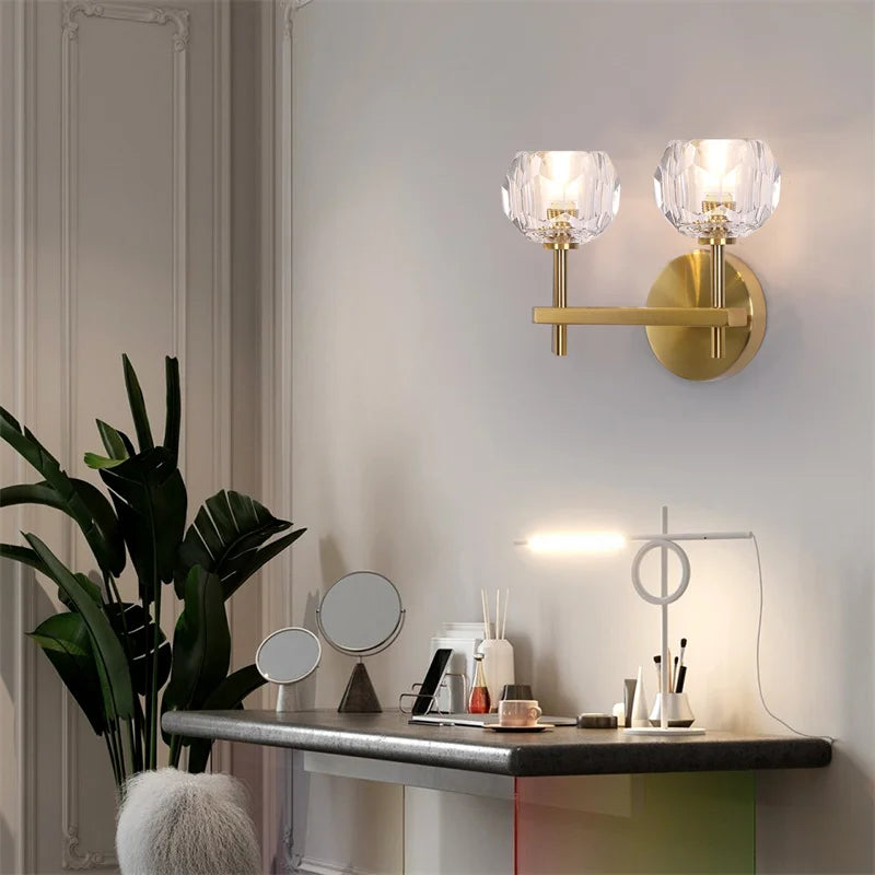 Applique murale en cristal moderne G9 - vue 3 sur 12