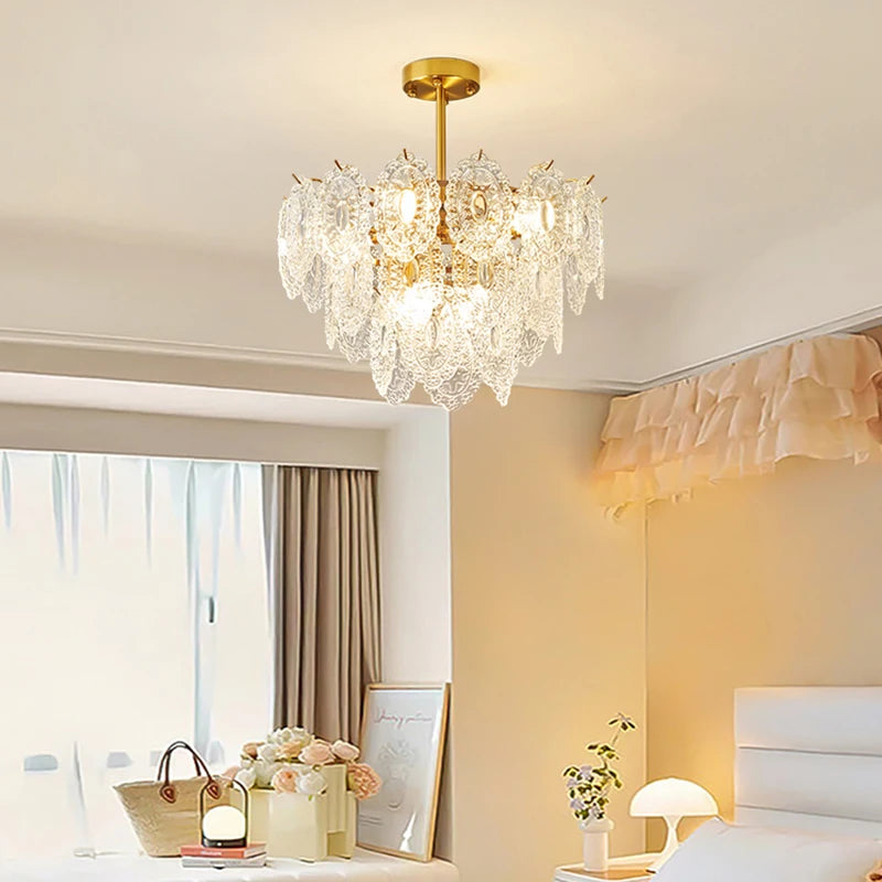 lustre en verre de style luxueux pour intérieur élégant - vue 6 sur 13