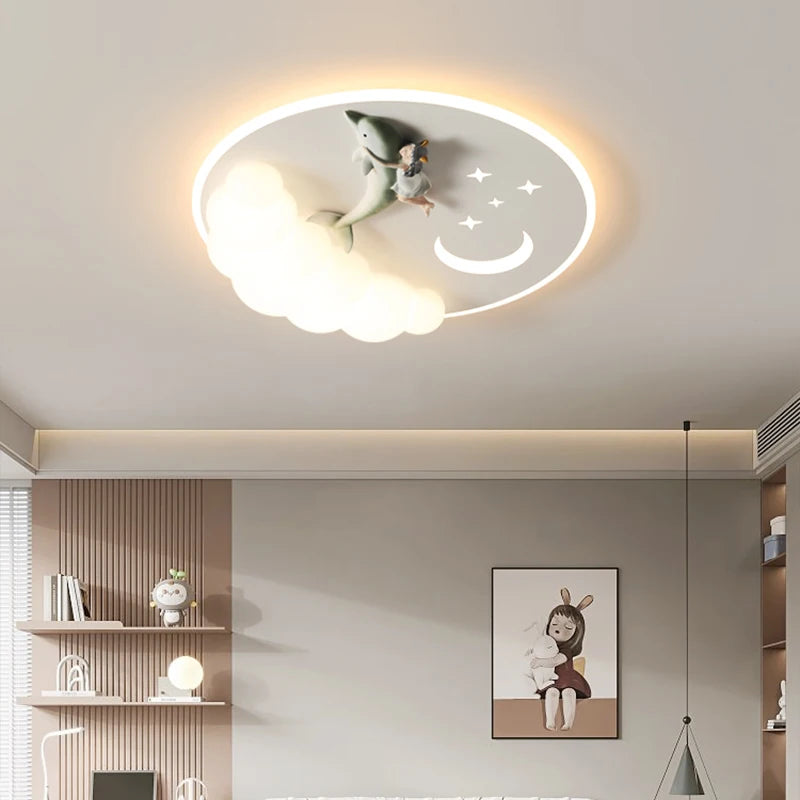 lustre led moderne avec télécommande pour décoration intérieure - vue 6 sur 18
