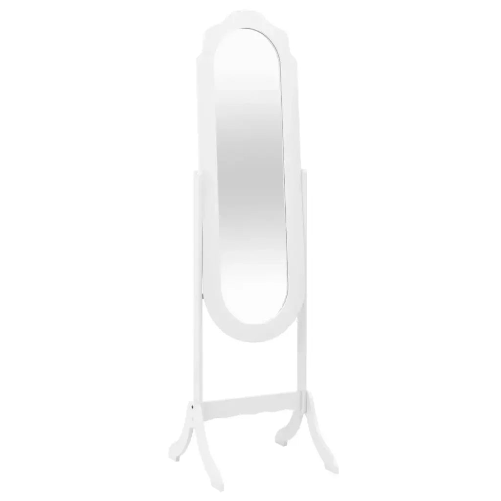 White floor mirror 45,5x47,5x160 cm wood engineering interior decoration wall Decker living room decoration