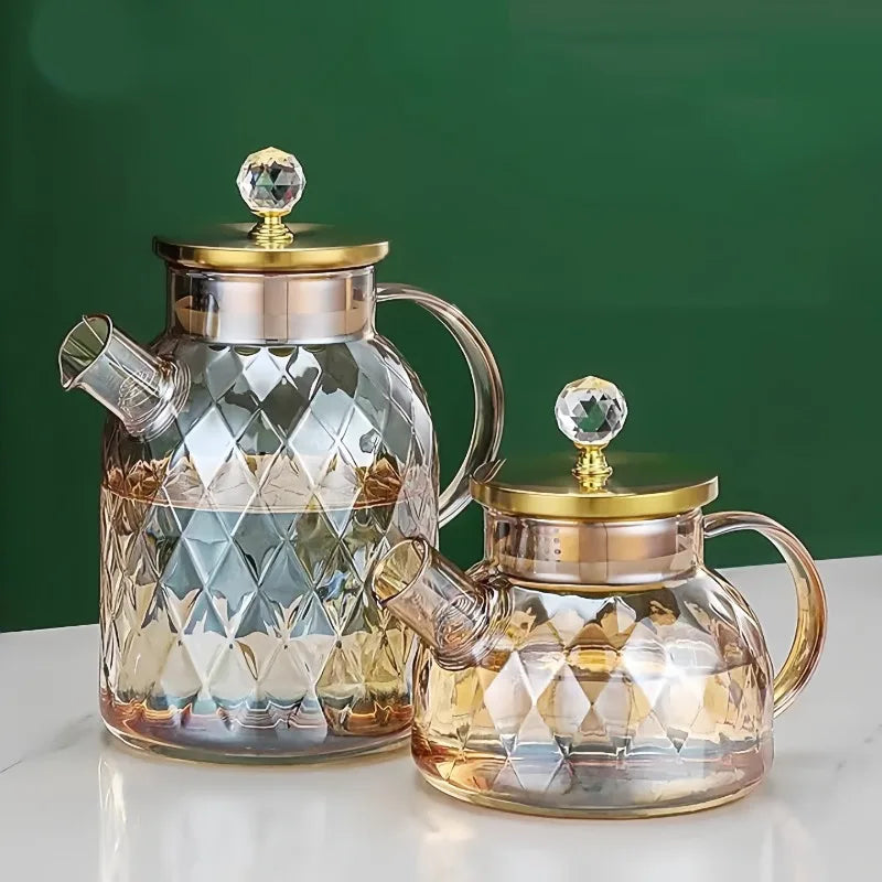 Carafe verre borosilicate grande capacité résistante chaleur - vue 3 sur 7