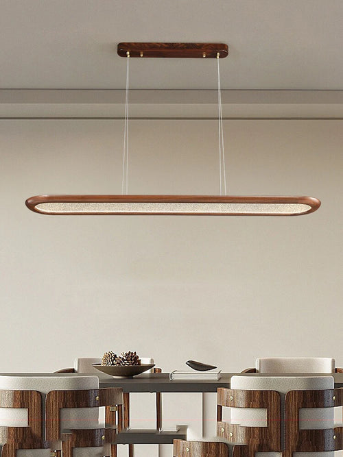Suspension moderne en noyer pour bar led décoratif