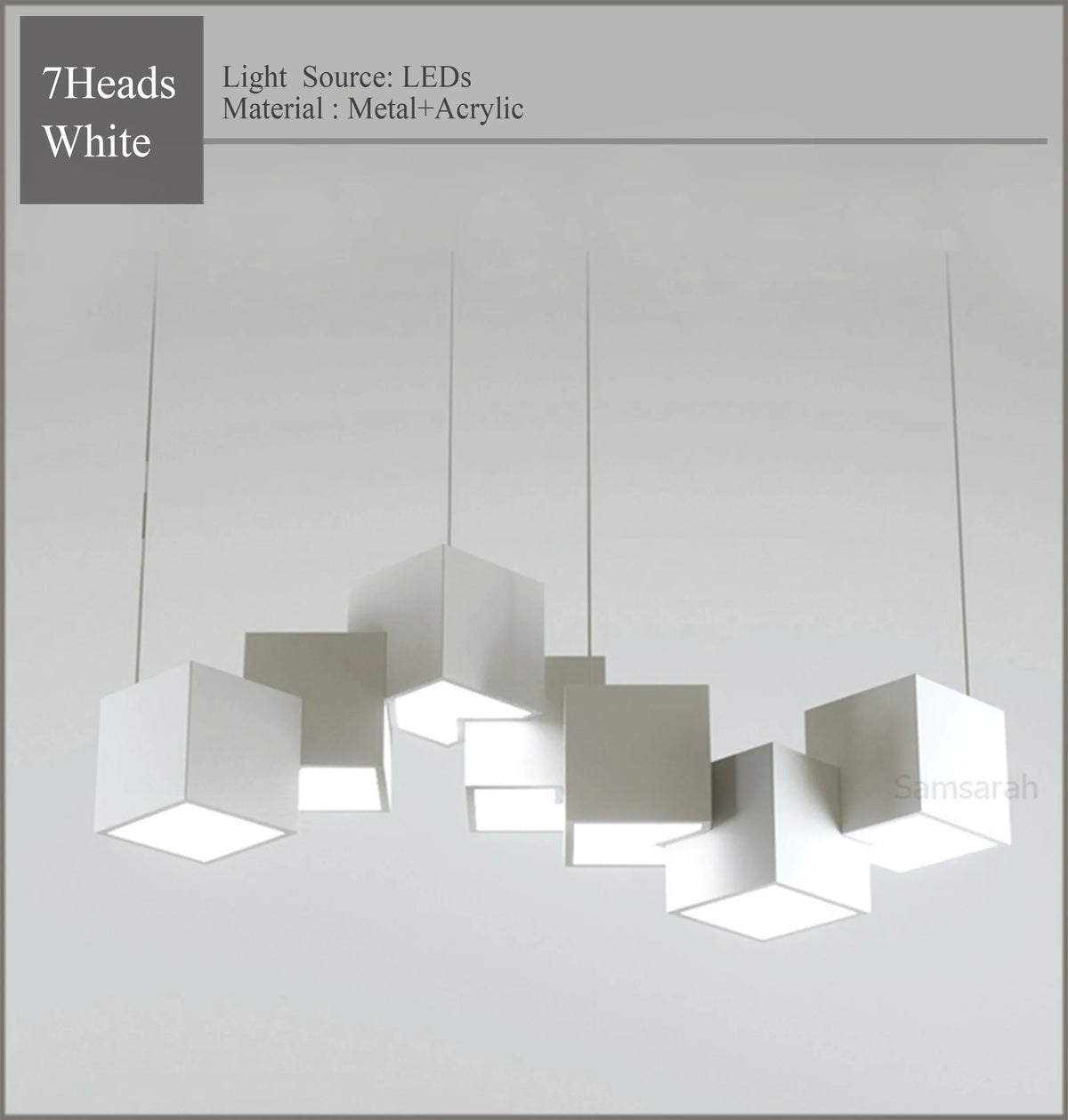2024 Magic Cube Led Creative Pendant Light Ceilng Hanging Lamp for Dining Room Living Room Light Fixture Samsarah Lighting - vue 10 sur 10
