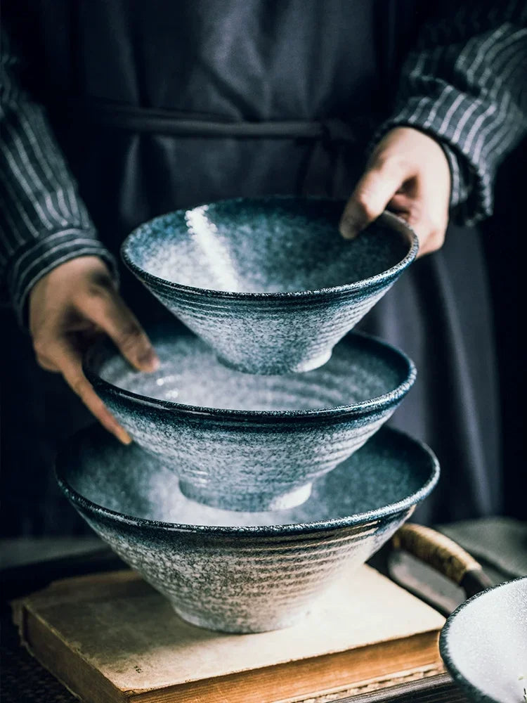 Bol ramen céramique style japonais motifs traditionnels cuisine - vue 6 sur 7