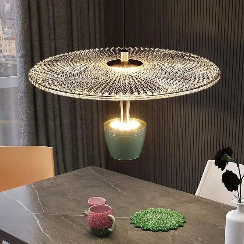 LED-Pendelleuchte Acryl Rund Höhenverstellbar - vue 5 sur 9