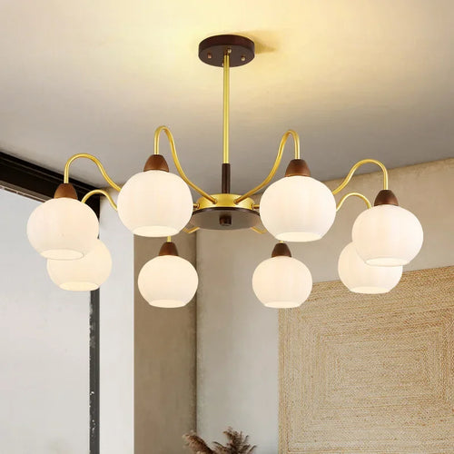 Style chinois salon lustre kaki Style chinois chambre lampes Simple nordique crème Style journal Restaurant Led lumière