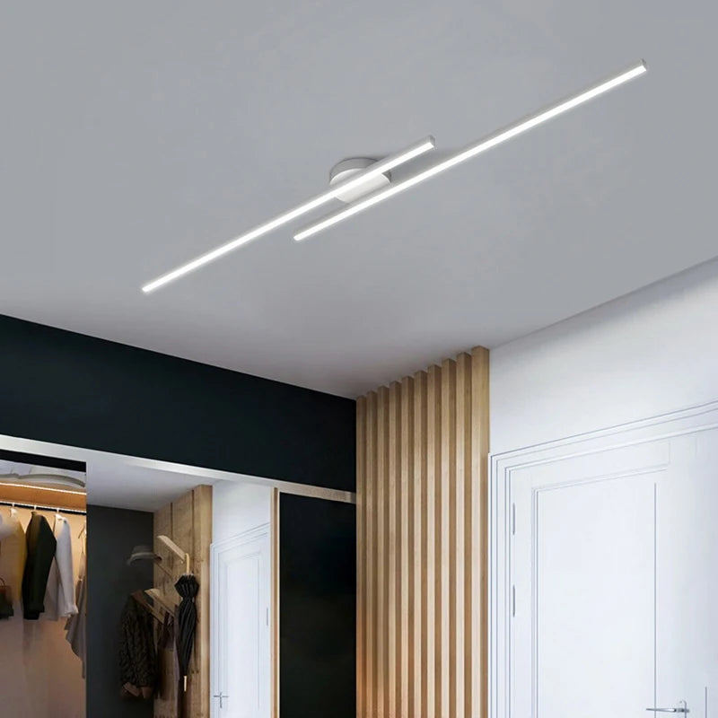 Plafonnier minimaliste à longue bande - vue 7 sur 24
