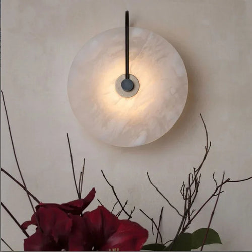 Moderne LED-Wandleuchte Marmor Schwarz Gold Luxus - vue 2 sur 11