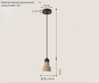 Pendelleuchte aus Travertinmarmor Dekorative Innenleuchte Länge verstellbar