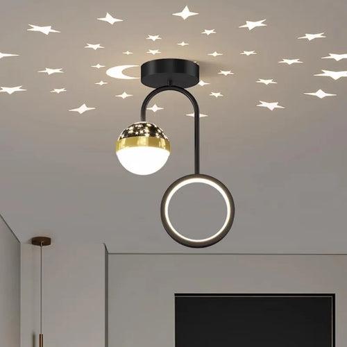 suspension boule led étoilée pour décoration intérieure et extérieure - vue 3 sur 9