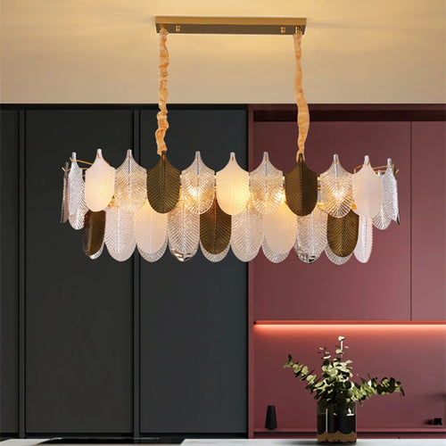 lustre en verre led design suspension luminaire acrylique