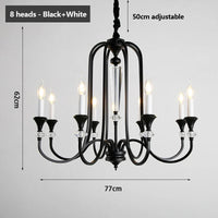 Kronleuchter im Retro-Design aus Kristall mit LED-Lampen für luxuriöses Wohnzimmer