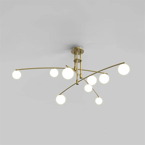 lustre led moderne youlaike en verre pour salon cuisine - vue 2 sur 12