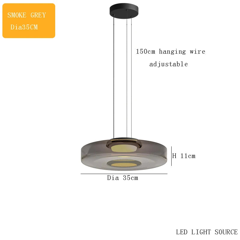 suspension design en verre série levels pour décoration moderne