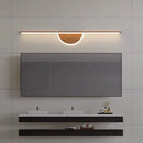 Moderne LED-Wandleuchte mit Holzmaserung für die Innendekoration