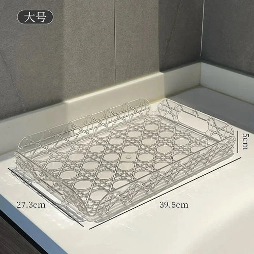 plateau en acrylique luxe pour rangement et décoration
