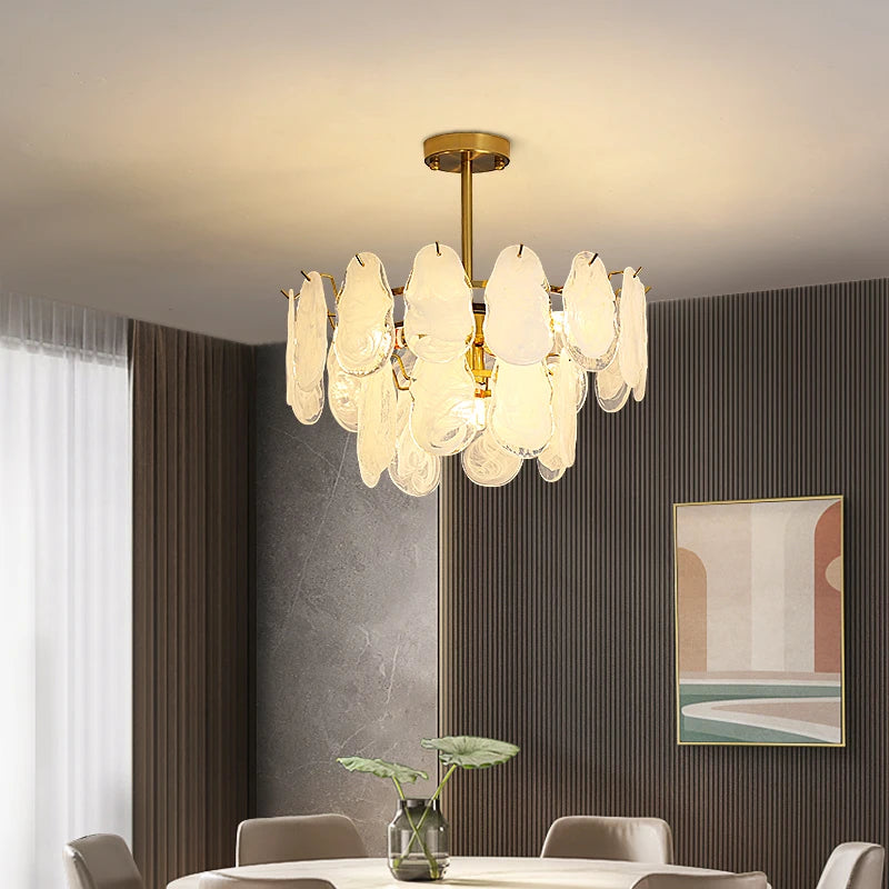 Moderne Retro-Pendelleuchte aus Glas für stilvolle Wohnraumdekoration 2024 - vue 3 sur 11