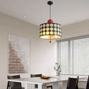 suspension luminaire en métal cylindrique style art déco