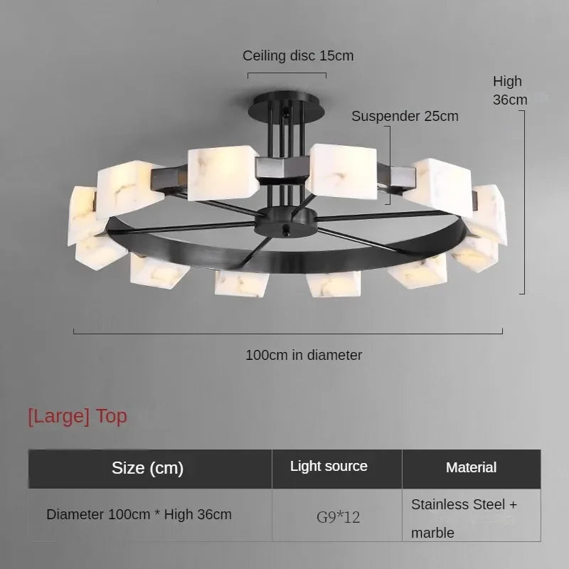 suspension moderne en marbre espagnol pour intérieur élégant - vue 8 sur 10