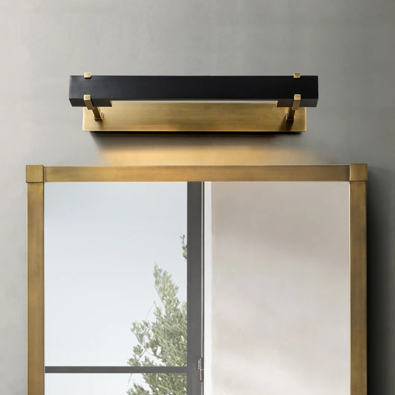 Applique murale en cuivre avec miroir
