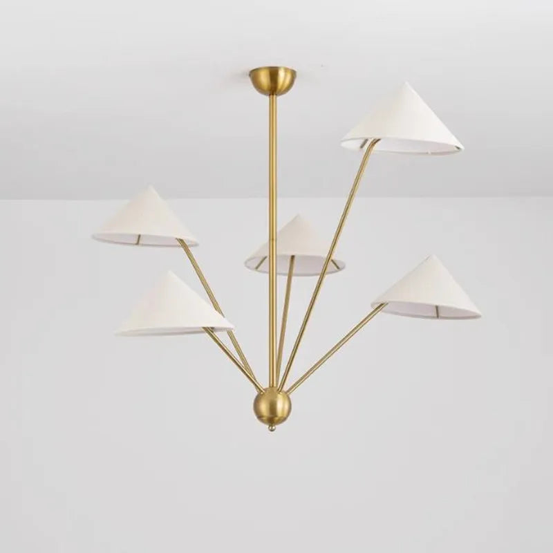 Wabi-sabi lustre japon tissu suspension lampe pour salon cuisine salle à manger chambre lustre design - vue 4 sur 7