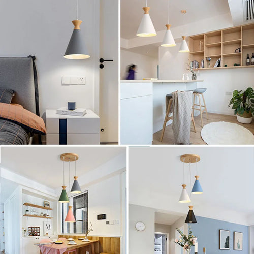 Moderne Pendelleuchte in minimalistischer Hornform für die Beleuchtung von Kochinseln - vue 2 sur 12