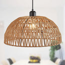 lustre en corde de chanvre japonais et rotin zen