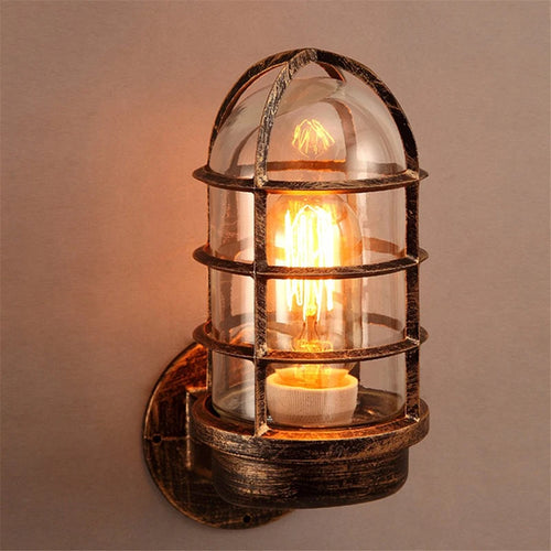 Vintage Industrielle LED-Wandleuchte aus Eisen im Loft-Stil Retro Modern - vue 3 sur 7