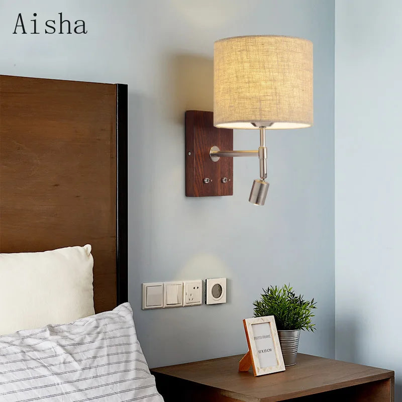 applique murale nordique en bois massif avec led décorative - vue 11 sur 10