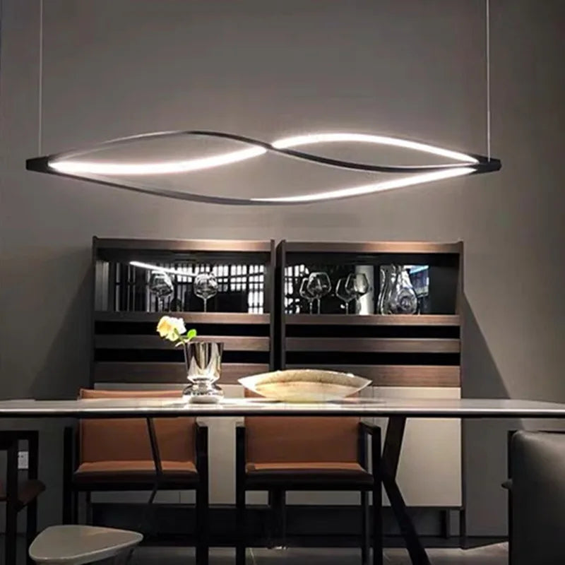 suspension led minimaliste en aluminium pour éclairage maison - vue 4 sur 8