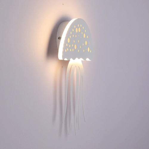 Weiße LED-Wandleuchte in Quallenform - vue 3 sur 7