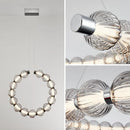 LED-Kronleuchter Luxus Chrom Perlenkette Design