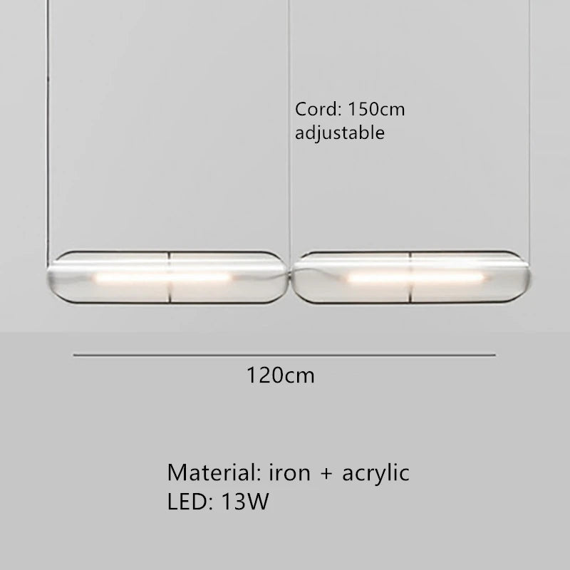 Moderne LED-Pendelleuchte mit verstellbarem Kabel für Bar und Büro - vue 8 sur 12