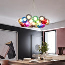 Moderner LED-Kronleuchter aus Glas mit Blaseneffekt für Geschäfte