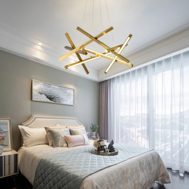 plafonnier led moderne nordique en aluminium décoratif - vue 5 sur 12