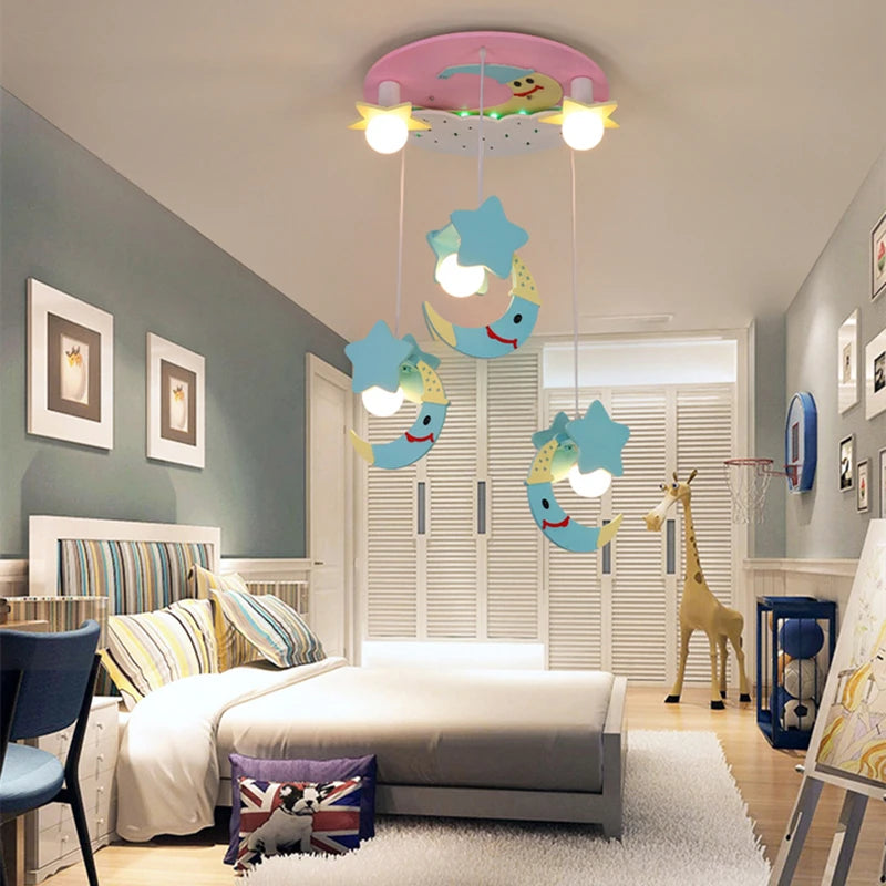Deckenleuchte Mond Kawaii für Mädchenzimmer skandinavisches Design modern - vue 3 sur 8
