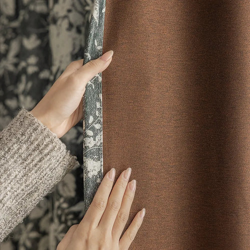 Rideau occultant floral élégant pour chambre salon intérieur