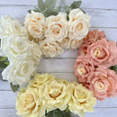 bouquet de roses artificielles en soie pour décoration festive