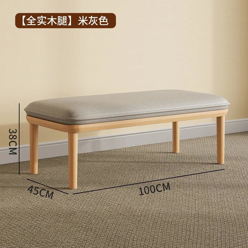 tabouret en velours moderne nordique pouf unique et peu encombrant - vue 12 sur 24