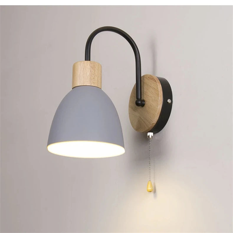 Moderne nordische Wandleuchte Macaron mit LED-Schalter für die Wohnungsdekoration - vue 16 sur 18