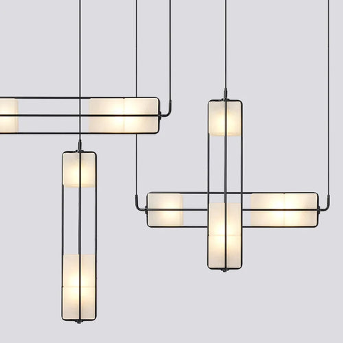 lustre art déco en verre et métal pour hôtel
