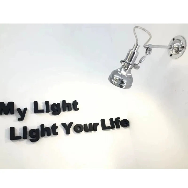 Handmade LED wall lights with a retro industrial style for lighting in restaurants, bars, cafes, interiors, hotels and bathrooms