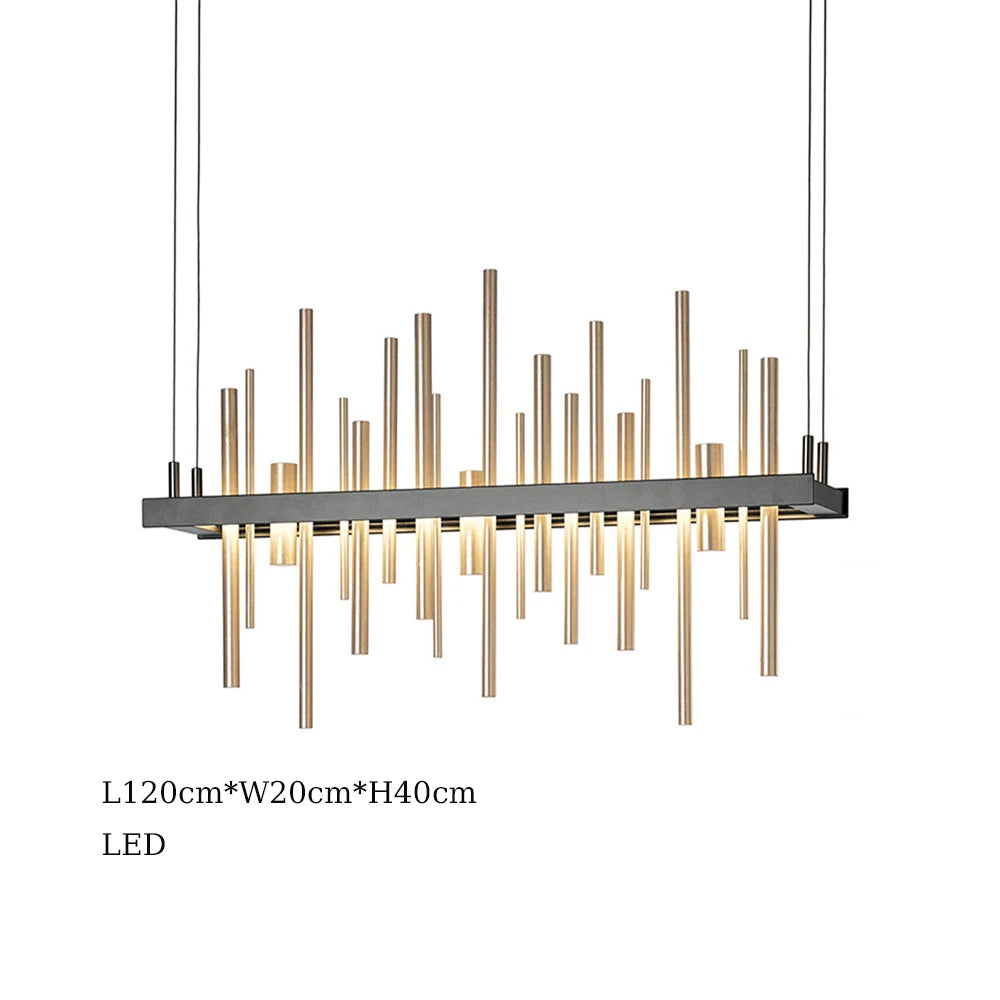 suspension à led en acier inoxydable pour décoration intérieure - vue 16 sur 16