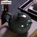 Theiere artisanale celadon craquele 300ml style longquan luxe