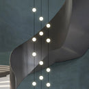 lustre long moderne minimaliste pour duplex villa appartement