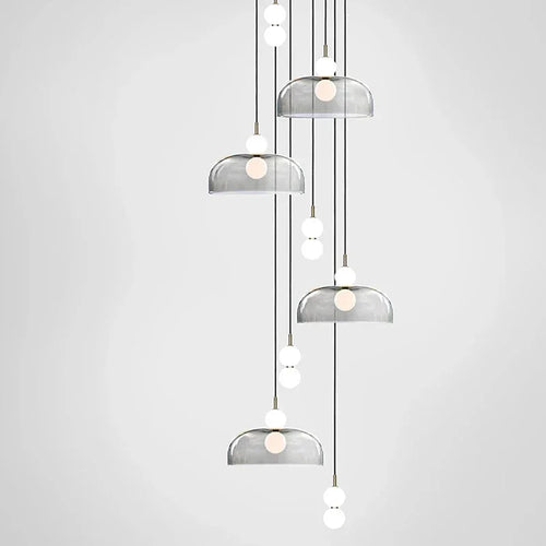 suspension post-moderne en verre pour décoration intérieure