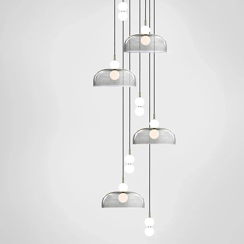 suspension post-moderne en verre pour décoration intérieure - vue 7 sur 15